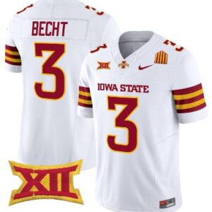Rocco Becht Jersey #3 Iowa State Cyclones Vapor Limited College Football White