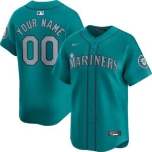 Seattle Mariners Alternate Limited Custom Jersey  Aqua