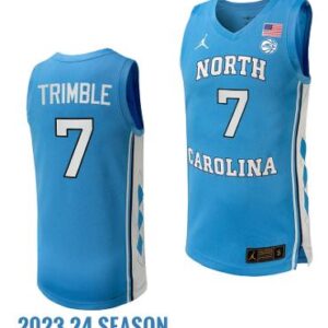 Seth Trimble Jersey #7 North Carolina Tar Heels College Basketball 2023-24 Blue
