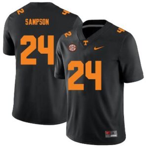 Tennessee Volunteers #24 Dylan Sampson Jersey College Football New Black