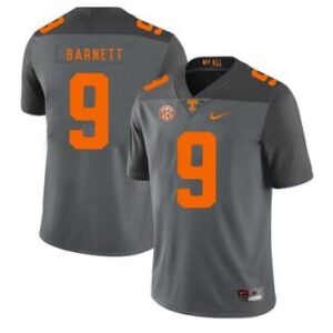 Tennessee Volunteers Dereck Barnett Jersey #9 Football NCAA Jerseys Gray