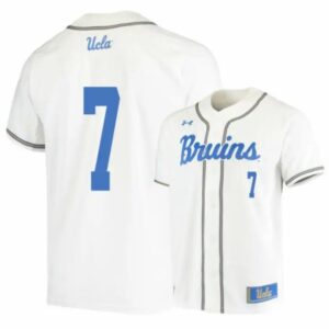 UCLA Bruins 7 JT Schwartz White College Baseball Jersey