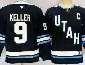 Utah Hockey Club #9 Clayton Keller Jersey Stitched Black