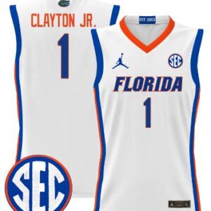 Walter Clayton Jr Jersey #15 Florida Gators 2024 Lightweight Basketball White