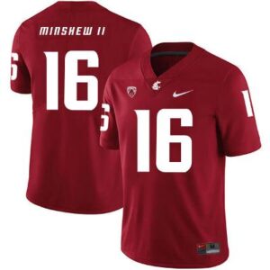 Washington State Cougars #16 Gardner Minshew II Football Jersey Red