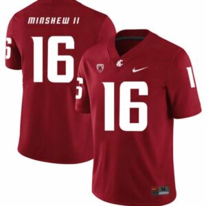 Washington State Cougars #16 Gardner Minshew II Football Jersey Red