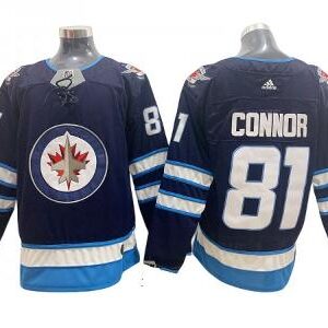 Winnipeg Jets #81 Kyle Connor Navy Home Jersey