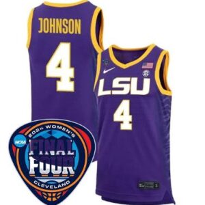 LSU Tigers Flau'jae Johnson #4 Jersey 2024 Women's Basketball National Champions