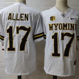 Wyoming Cowboys #17 Josh Allen College Football Jersey White