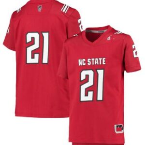 Youth #21 Red Jersey NC State Wolfpack Replica Football Jersey