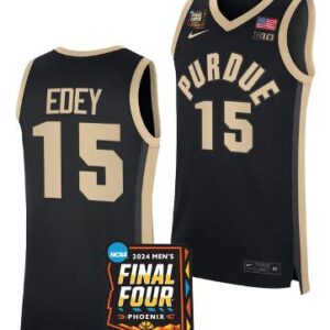 Zach Edey Jersey #15 Purdue Boilermakers 2024 NCAA Final Four Basketball Black