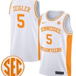 Zakai Zeigler Jersey #5 Tennessee Vols 2024 Swingman Basketball White