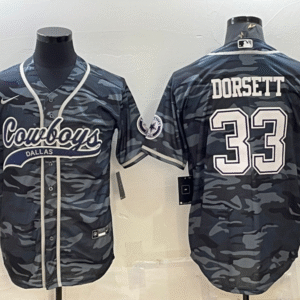 Men's Dallas Cowboys #33 Tony Dorsett Grey Camo With Patch Cool Base Stitched Baseball Jersey