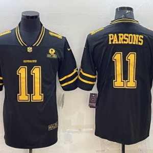 Men's Dallas Cowboys #11 Micah Parsons Black Gold Edition With 1960 Patch Limited Stitched Football Jersey