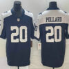 Men's Dallas Cowboys #20 Tony Pollard Navy Blue Thanksgiving 2023 FUSE Vapor Limited Stitched Jersey