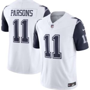 Men's Dallas Cowboys #11 Micah Parsons White 2023 F.U.S.E. Vapor Limited Stitched Football Jersey