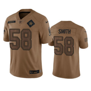 Men's Dallas Cowboys #58 Mazi Smith 2023 Brown Salute To Service Limited Football Stitched Jersey