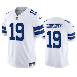 Men's Dallas Cowboys #19 Noah Igbinoghene White 2023 F.U.S.E. Vapor Limited Football Stitched Jersey
