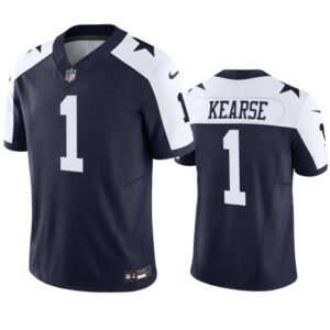 Men's Dallas Cowboys #1 Jayron Kearse Navy White 2023 F.U.S.E. Vapor Limited Football Stitched Jersey