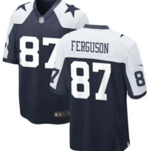Men's Dallas Cowboys #87 Jake Ferguson White Navy Vapor Limited Stitched Jersey