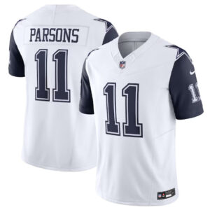 Men's Dallas Cowboys #11 Micah Parsons White 2023 F.U.S.E. Vapor Limited Stitched Football Jersey