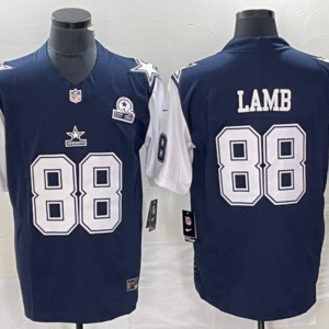 Men's Dallas Cowboys #88 CeeDee Lamb Navy Blue FUSE Vapor Thanksgiving 1960 Patch Limited Stitched Jersey
