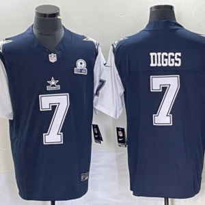 Men's Dallas Cowboys #7 Trevon Diggs Navy Blue FUSE Vapor Thanksgiving 1960 Patch Limited Stitched Jersey