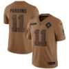 Men's Dallas Cowboys #11 Micah Parsons 2023 Brown Salute To Service Limited Football Stitched Jersey