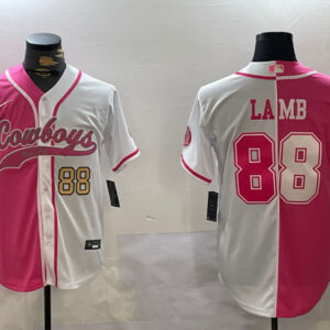 Men's Dallas Cowboys #88 CeeDee Lamb 2024 Arctic white red Stitched Baseball Jerseys