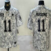 Men's Dallas Cowboys #11 Micah Parsons 2024 FUSE Arctic Camo Salute to Service Limited Stitched Jersey