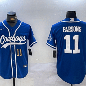 Men's Dallas Cowboys #11 Micah Parsons Light Blue Stitched Cool Base Nike Baseball Jerseys