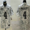 Men's Dallas Cowboys #4 Dak Prescott Arctic Camo 2024 FUSE Salute to Service Limited Stitched Jersey