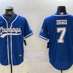 Men's Dallas Cowboys #7 Trevon Diggs Light Blue Cool Base Stitched Baseball Jersey