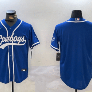Men's Dallas Cowboys Blank Light Blue Stitched Cool Base Nike Baseball Jersey