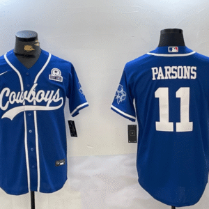Men's Dallas Cowboys #11 Micah Parsons Light Blue 1960 Patch Stitched Cool Base Nike Baseball Jersey