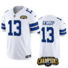 Men's Dallas Cowboys #13 Michael Gallup White 2023 F.U.S.E. NFC East Champions Patch Football Stitched Jersey