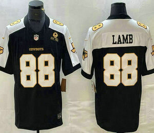 Men's Dallas Cowboys #88 CeeDee Lamb Blue Gold Thanksgiving FUSE Vapor Limited Stitched Jersey