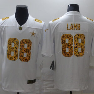 Men's Dallas Cowboys #88 CeeDee Lamb 2020 White Leopard Print Fashion Limited Football Stitched Jersey