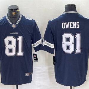 Men's Dallas Cowboys #81 Terrell Owens Navy Vapor Untouchable Limited Football Stitched Jersey
