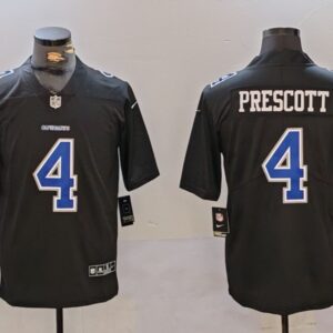 Men's Dallas Cowboys #4 Dak Prescott Black Throwback Vapor Untouchable Limited Stitched Football Jersey
