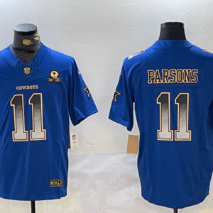 Men's Dallas Cowboys #11 Micah Parsons Blue Smoke Fashion FUSE Jersey