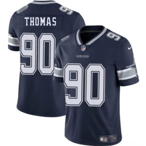 Men's Dallas Cowboys #90 Solomon Thomas Navy 2025 Vapor Untouchable Limited Football Stitched Jersey