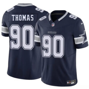 Men's Dallas Cowboys #90 Solomon Thomas Navy 2025 F.U.S.E. Vapor Untouchable Limited Football Stitched Jersey