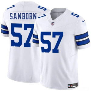 Men's Dallas Cowboys #57 Jack Sanborn White 2025 F.U.S.E. Vapor Untouchable Limited Football Stitched Jersey