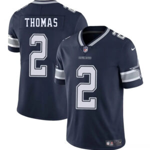 Men's Dallas Cowboys #2 Juanyeh Thomas Navy 2025 Vapor Untouchable Limited Football Stitched Jersey