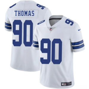Men's Dallas Cowboys #90 Solomon Thomas White 2025 Vapor Untouchable Limited Football Stitched Jersey