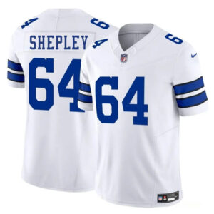 Men's Dallas Cowboys #64 Dakoda Shepleyss White 2025 F.U.S.E. Vapor Untouchable Limited Football Stitched Jersey
