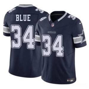 Men's Dallas Cowboys #34 Jaydon Blue Navy 2025 F.U.S.E Draft Vapor Untouchable Limited Football Stitched Jersey