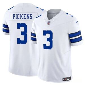 Men's Dallas Cowboys #3 George pickens White 2025 F.U.S.E. Vapor Untouchable Limited Football Stitched Jersey
