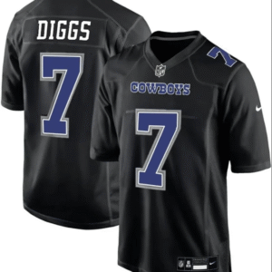 Men's Nike Dallas Cowboys #7 Trevon Diggs Carbon Black Fashion Game Jersey